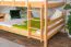 Großes Etagenbett mit Rutsche 160 x 190 cm, Buche Massivholz Natur lackiert, umbaubar in zwei Einzelbetten, "Easy Premium Line" K32/n