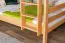 Großes Etagenbett mit Rutsche 160 x 190 cm, Buche Massivholz Natur lackiert, umbaubar in zwei Einzelbetten, "Easy Premium Line" K32/n