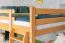 Großes Etagenbett mit Rutsche 160 x 190 cm, Buche Massivholz Natur lackiert, umbaubar in zwei Einzelbetten, "Easy Premium Line" K32/n