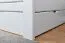 Einzelbett / Gästebett "Easy Premium Line" K7 inkl. 2 Schubladen und 1 Abdeckblende, 140 x 200 cm Buche Vollholz massiv weiß lackiert