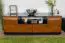 TV-Schrank "Postira" 12, Farbe: Walnuss / Schwarz, teilmassiv - Abmessungen: 42 x 122 x 51 cm (H x B x T)