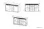 Kommode Tempe 04, Farbe: Nussfarben / Weiß Hochglanz, Fronteinsatz: Weiß - Abmessungen: 94 x 164 x 41 cm (H x B x T), mit 2 Türen, 4 Schubladen und 4 Fächern