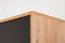 Kleiderschrank mit einer Kleiderstange Lassila 01, Farbe: Eiche Artisan / Schwarz - Abmessungen: 191 x 92 x 54 cm (H x B x T), mit 2 Türen und fünf Fächern