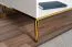 Couchtisch Roanoke 08, Farbe: Weiß / Weiß Glanz - Abmessungen: 90 x 60 x 42 cm (B x T x H)