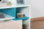 Jugendzimmer - TV-Unterschrank Aalst 24, Farbe: Eiche / Weiß / Blau - Abmessungen: 40 x 120 x 50 cm (H x B x T)