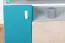 Jugendzimmer - TV-Unterschrank Aalst 24, Farbe: Eiche / Weiß / Blau - Abmessungen: 40 x 120 x 50 cm (H x B x T)