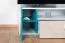 Jugendzimmer - TV-Unterschrank Aalst 24, Farbe: Eiche / Weiß / Blau - Abmessungen: 40 x 120 x 50 cm (H x B x T)