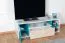Jugendzimmer - TV-Unterschrank Aalst 24, Farbe: Eiche / Weiß / Blau - Abmessungen: 40 x 120 x 50 cm (H x B x T)