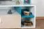 Jugendzimmer - TV-Unterschrank Aalst 24, Farbe: Eiche / Weiß / Blau - Abmessungen: 40 x 120 x 50 cm (H x B x T)