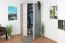 Jugendzimmer Drehtürenschrank / Eckschrank Lede 02, Farbe: Grau / Eiche / Weiß - Abmessungen: 190 x 90 x 90 cm (H x B x T)