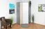 Jugendzimmer Drehtürenschrank / Eckschrank Lede 02, Farbe: Grau / Eiche / Weiß - Abmessungen: 190 x 90 x 90 cm (H x B x T)
