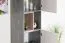 Jugendzimmer - Schrank Lede 05, Farbe: Grau / Eiche / Weiß - Abmessungen: 190 x 45 x 40 cm (H x B x T)