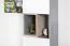 Jugendzimmer - Schrank Lede 05, Farbe: Grau / Eiche / Weiß - Abmessungen: 190 x 45 x 40 cm (H x B x T)
