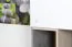 Jugendzimmer - Schrank Lede 05, Farbe: Grau / Eiche / Weiß - Abmessungen: 190 x 45 x 40 cm (H x B x T)