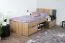 Kinderbett / Jugendbett Sprimont 13, Farbe: Grau / Eiche - 90 x 200 cm (B x L)