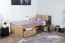 Kinderbett / Jugendbett Sprimont 13, Farbe: Grau / Eiche - 90 x 200 cm (B x L)
