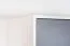 Jugendzimmer - Drehtürenschrank / Kleiderschrank Syrina 05, Farbe: Weiß / Grau / Blau - Abmessungen: 202 x 153 x 55 cm (H x B x T)