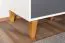 Jugendzimmer - Drehtürenschrank / Kleiderschrank Syrina 05, Farbe: Weiß / Grau / Blau - Abmessungen: 202 x 153 x 55 cm (H x B x T)