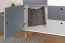 Jugendzimmer - Drehtürenschrank / Kleiderschrank Syrina 04, Farbe: Weiß / Grau / Blau - Abmessungen: 202 x 104 x 55 cm (H x B x T)