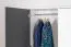 Jugendzimmer - Drehtürenschrank / Kleiderschrank Syrina 04, Farbe: Weiß / Grau / Blau - Abmessungen: 202 x 104 x 55 cm (H x B x T)
