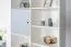 Jugendzimmer - Regal Syrina 15, Farbe: Weiß / Grau / Blau - Abmessungen: 202 x 105 x 45 cm (H x B x T)