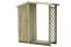 Kaminholzunterstand mit Schrank - Abmessungen: 160 x 56 x 180 cm (L x B x H)