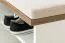 Sitzbank mit Stauraum Sagone 04, Farbe: Eiche Dunkelbraun / Weiß - Abmessungen: 47 x 50 x 35 cm (H x B x T)