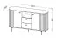 Esszimmer Komplett - Set F Annelin, 6-teilig, in Schwarz, je 1 Vitrine und Kommode mit Glastüren, 1 Beistelltisch, 1 Kommode, 1 TV-Schrank, 1 Esstisch