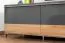 TV-Unterschrank Vaitele 21, Farbe: Anthrazit Hochglanz / Walnuss - 46 x 188 x 45 cm (H x B x T)
