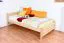 Kinderbett / Jugendbett Buche massiv Vollholz natur 117, inkl. Lattenrost - 100 x 200 cm (B x L)