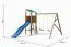 Kinderspielturm / Spielanlage Anton inkl. Doppelschaukel und Wellenrutsche FSC®