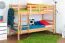 Massivholz Stockbett für Kinder und Jugendliche | Matratzenmaß: 90 x 200 cm | Natur Lackiert | umbaubar in 2 Einzelbetten | Premium-Qualität | inkl. Rollroste Abbildung