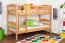 Etagenbett 90 x 200 cm | Massivholz: Buche | Natur Lackiert | umbaubar in zwei Einzelbetten | Premium-Qualität | inkl. Rollroste Abbildung