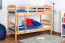 Etagenbett 90 x 200 cm | Massivholz: Buche | Natur Lackiert | umbaubar in zwei Einzelbetten | Premium-Qualität | inkl. Rollroste Abbildung