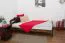Kinderbett 90 x 200 cm | Massivholz: Kiefer | Nuss Lackiert | inkl. Rollrost Abbildung