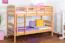 Etagenbett 90 x 200 cm | Massivholz: Buche | Natur Lackiert | umbaubar in zwei Einzelbetten | Premium-Qualität | inkl. Rollroste Abbildung