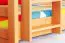 Massivholz Stockbett inkl. Rollbett/Ausziehbett/Stauraum für Kinder und Jugendliche | Matratzenmaß: 90 x 200 cm | Natur Lackiert | umbaubar in 2 Einzelbetten | mit Rollbett | inkl. Rollroste Abbildung