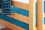 Massivholz Stockbett für Kinder und Jugendliche | Matratzenmaß: 90 x 200 cm | Natur Lackiert | umbaubar in 2 Einzelbetten | Premium-Qualität | inkl. Rollroste Abbildung