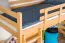 Hochbett 90 x 190 cm | Massivholz: Buche | Natur Lackiert | umbaubar in Einzelbett | Premium-Qualität | inkl. Rollrost Abbildung