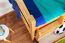 Massivholz Etagenbett inkl. Stauraum für Kinder und Jugendliche | inkl. 2 Schubladen | Matratzenmaß: 90 x 200 cm | Natur Lackiert | umbaubar in 2 Einzelbetten | Premium-Qualität | inkl. Rollroste Abbildung