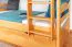 Massivholz Etagenbett inkl. Ausziehbett für Kinder und Jugendliche | Matratzenmaß: 90 x 200 cm | Natur Lackiert | umbaubar in 2 Einzelbetten | mit Rollbett | inkl. Rollroste Abbildung