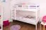 Etagenbett 90 x 200 cm | Massivholz: Buche | Weiß Lackiert | umbaubar in zwei Einzelbetten | Premium-Qualität | inkl. Rollroste Abbildung