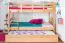 Massivholz Stockbett inkl. Rollbett/Ausziehbett/Stauraum für Kinder und Jugendliche | Matratzenmaß: 90 x 200 cm | Natur Lackiert | umbaubar in 2 Einzelbetten | mit Rollbett | inkl. Rollroste Abbildung