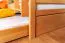 Massivholz Stockbett inkl. Rollbett/Ausziehbett für Kinder und Jugendliche | Matratzenmaß: 90 x 200 cm | Natur Lackiert | umbaubar in 2 Einzelbetten | mit Rollbett | inkl. Rollroste Abbildung