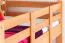 Massivholz Stockbett für Kinder und Jugendliche | Matratzenmaß: 90 x 200 cm | Natur Lackiert | umbaubar in 2 Einzelbetten | Premium-Qualität | inkl. Rollroste Abbildung
