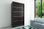 120 cm breiter Kleiderschrank mit 5 Fächern und 2 Türen | Farbe: Schwarz Abbildung