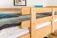 Hochbett 90 x 190 cm | Massivholz: Buche | Natur Lackiert | umbaubar in Einzelbett | Premium-Qualität | inkl. Rollrost Abbildung