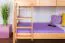 Etagenbett 90 x 200 cm | Massivholz: Buche | Natur Lackiert | umbaubar in zwei Einzelbetten | Premium-Qualität | inkl. Rollroste Abbildung