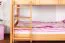 Etagenbett 90 x 200 cm | Massivholz: Buche | Natur Lackiert | umbaubar in zwei Einzelbetten | Premium-Qualität | inkl. Rollroste Abbildung