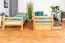 Massivholz Etagenbett inkl. Ausziehbett für Kinder und Jugendliche | Matratzenmaß: 90 x 200 cm | Natur Lackiert | umbaubar in 2 Einzelbetten | mit Rollbett | inkl. Rollroste Abbildung